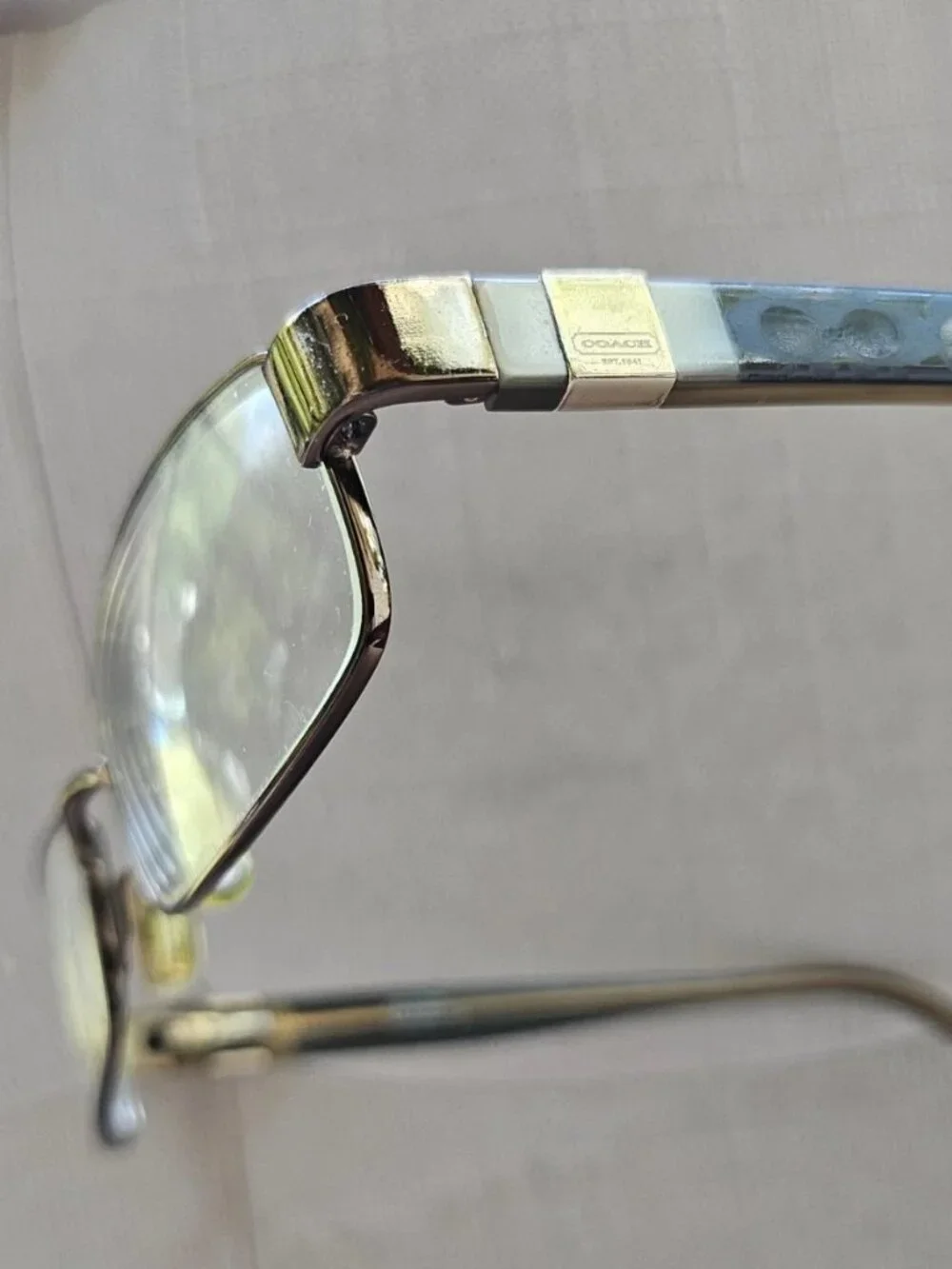 Coach Women Eyeglasses Frame Dark Olive Tone Eyewear Full Rim metal Glasses